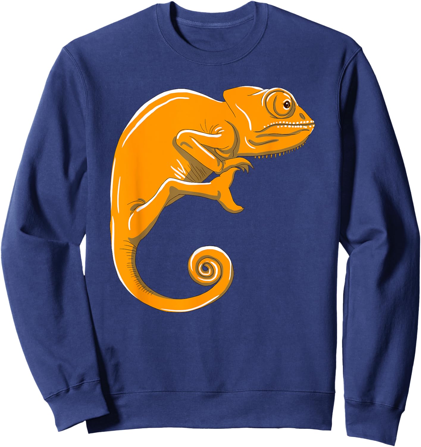 Orange Chameleon Cute Camouflage Lizard Animal Lover Gift Sweatshirt - Sweatshirt | Navy