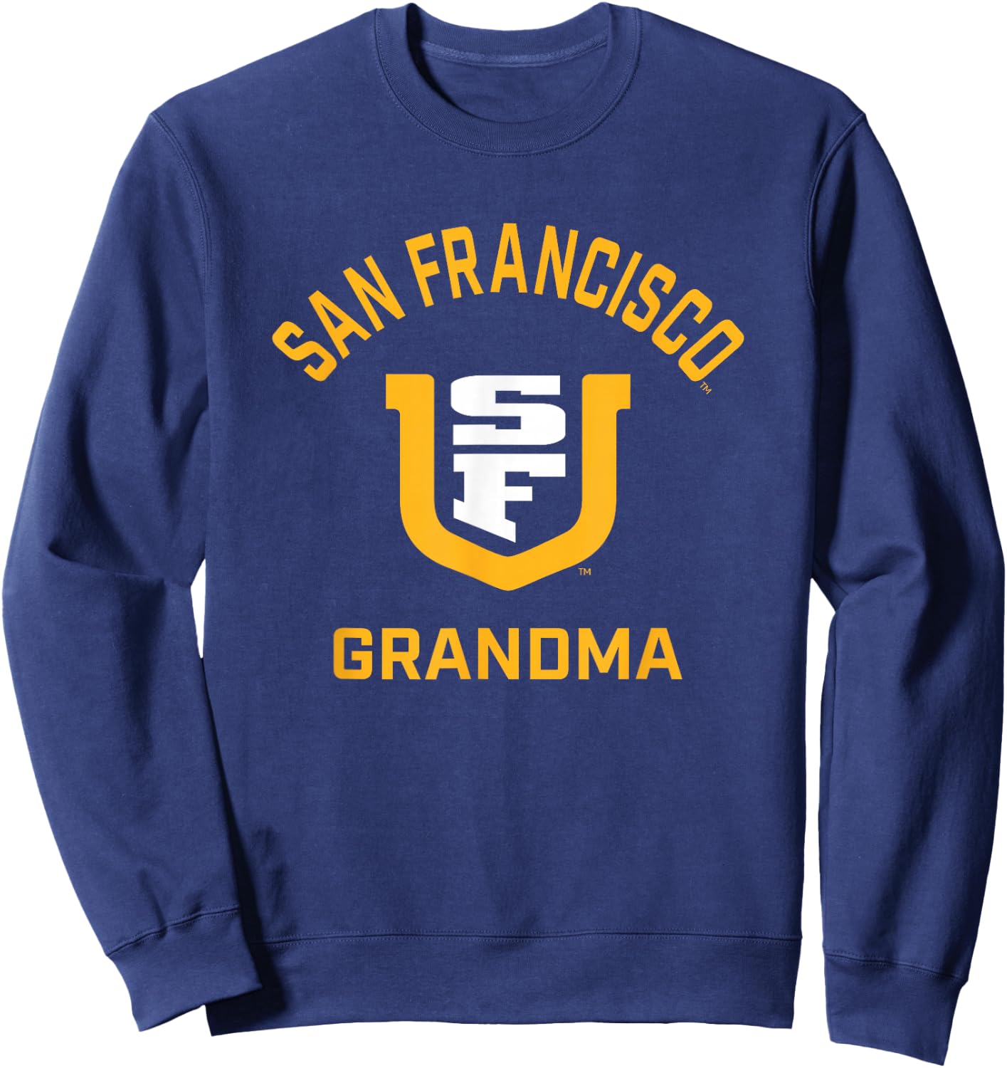 University of San Francisco USF Dons Arched Grandma Sweatshirt - Sweatshirt | Navy
