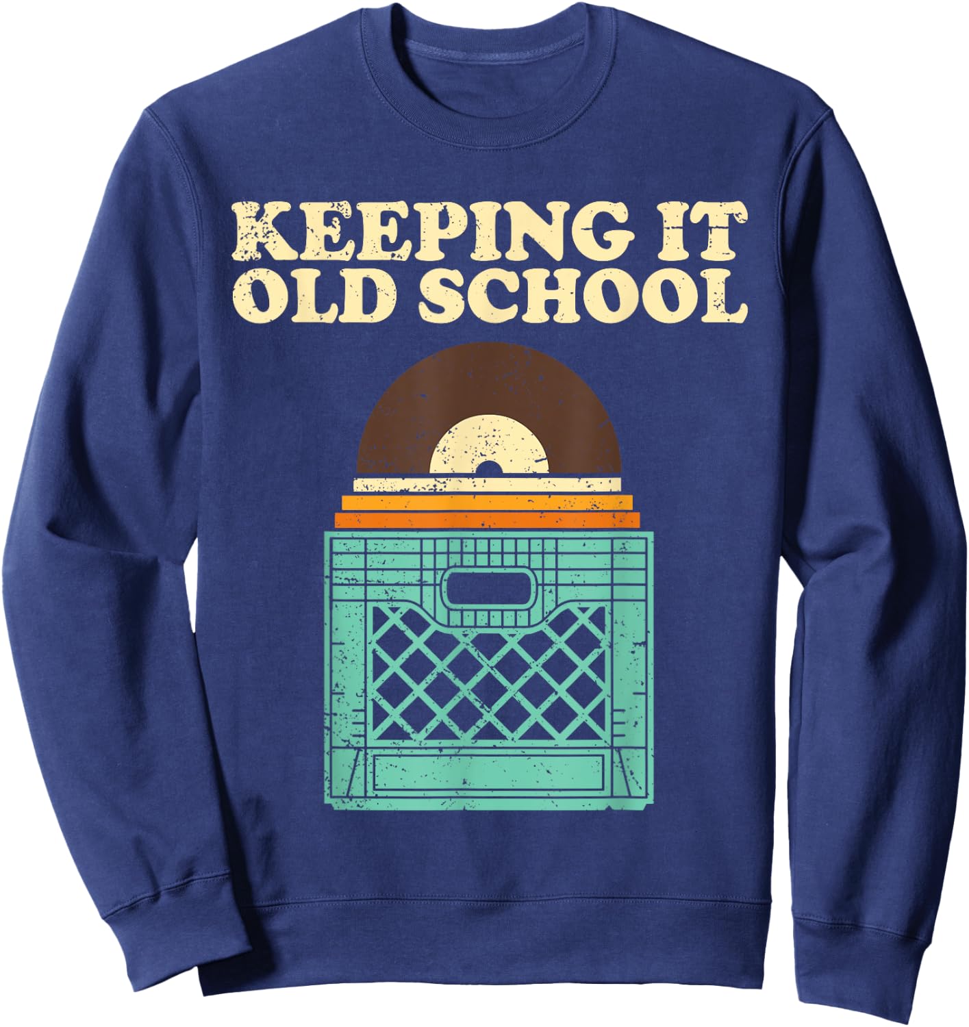 Funny Vinyl Record Art Vinyl Records Lover Album Men Women Sweatshirt - Sweatshirt | Navy