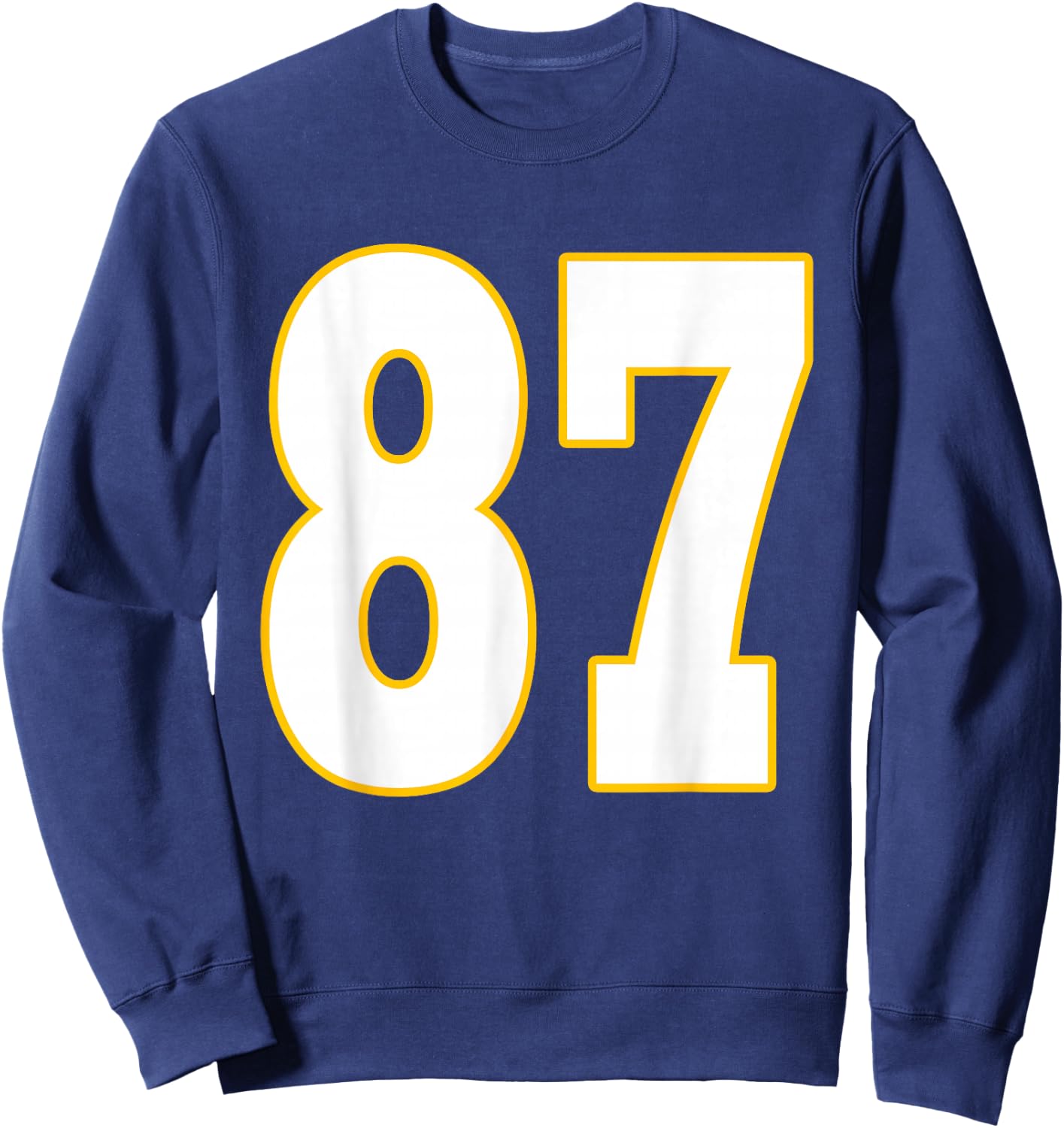 87 Birthday Football American Boys Kids Sweatshirt - Sweatshirt | Navy