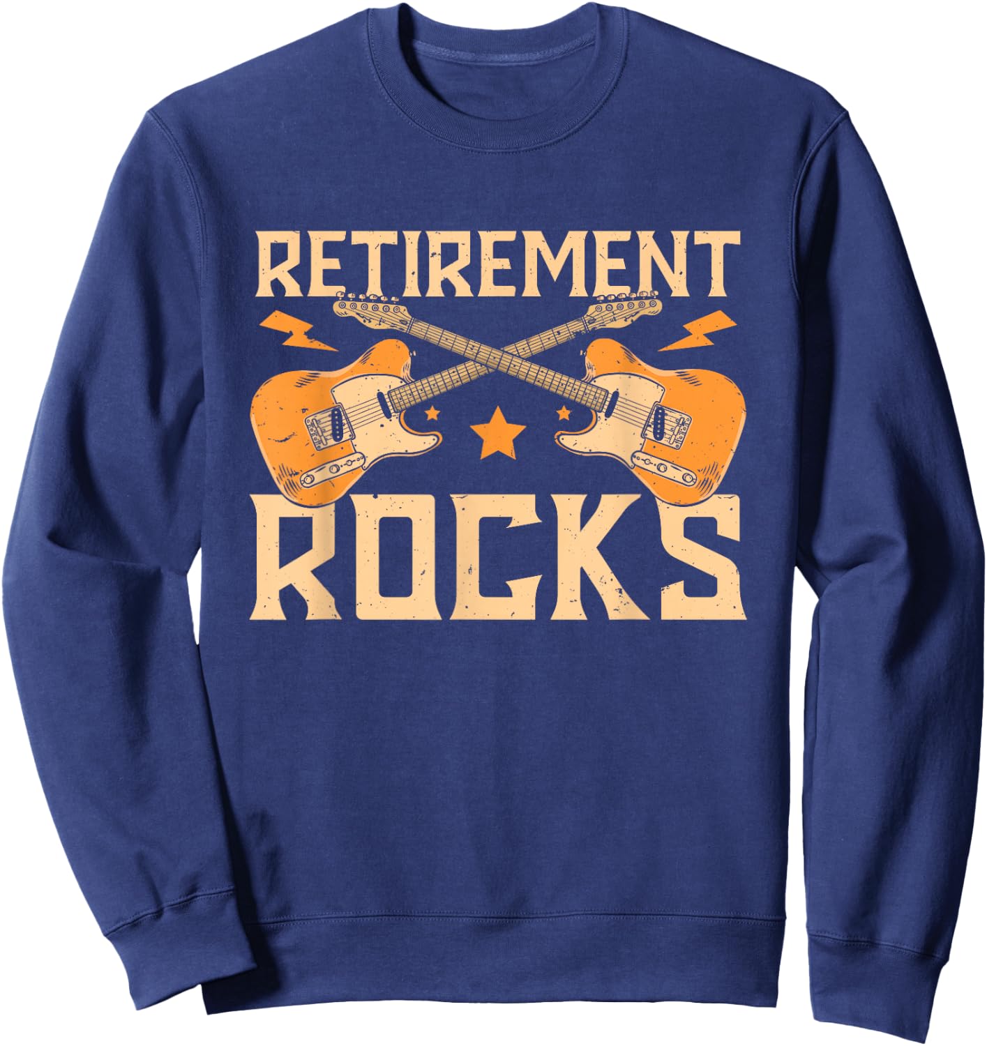 Retirement Rocks Retired Guitar Players Sweatshirt - Sweatshirt | Navy