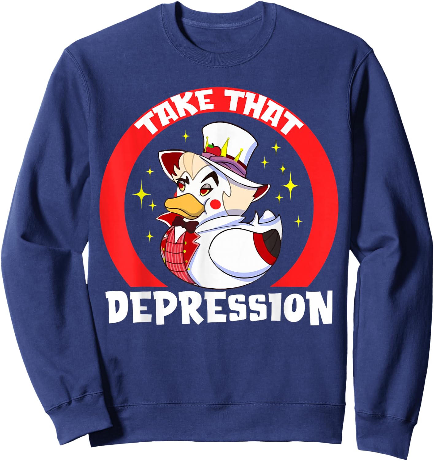 Take That Depression - -Adults, Black, Small Sweatshirt - Sweatshirt | Navy