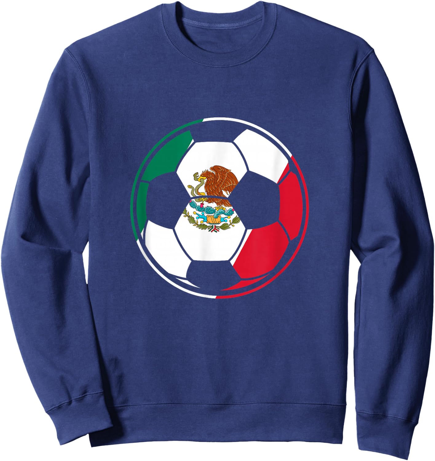 Football Mexico Flag Sweatshirt - Sweatshirt | Navy