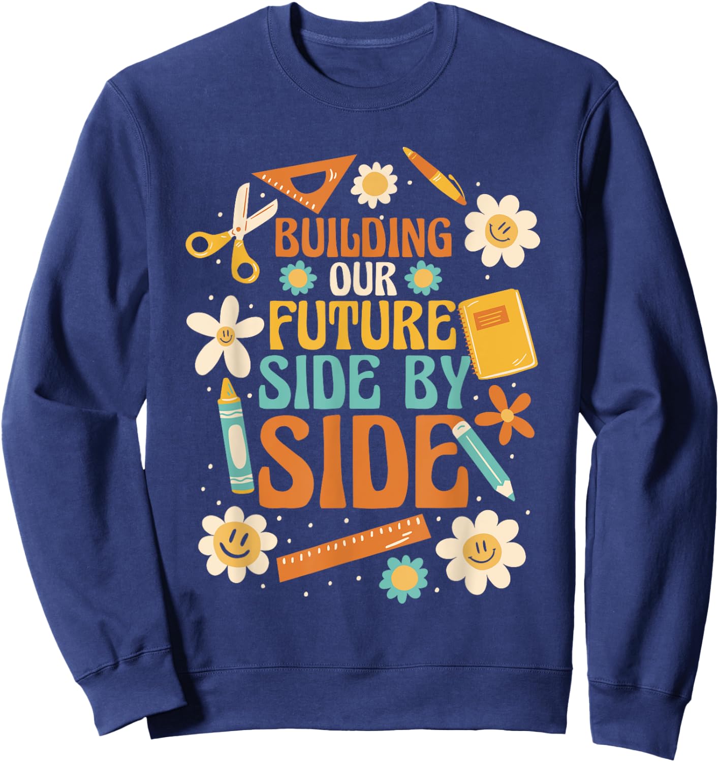 Building Our Future Side by Side Sweatshirt - Sweatshirt | Navy