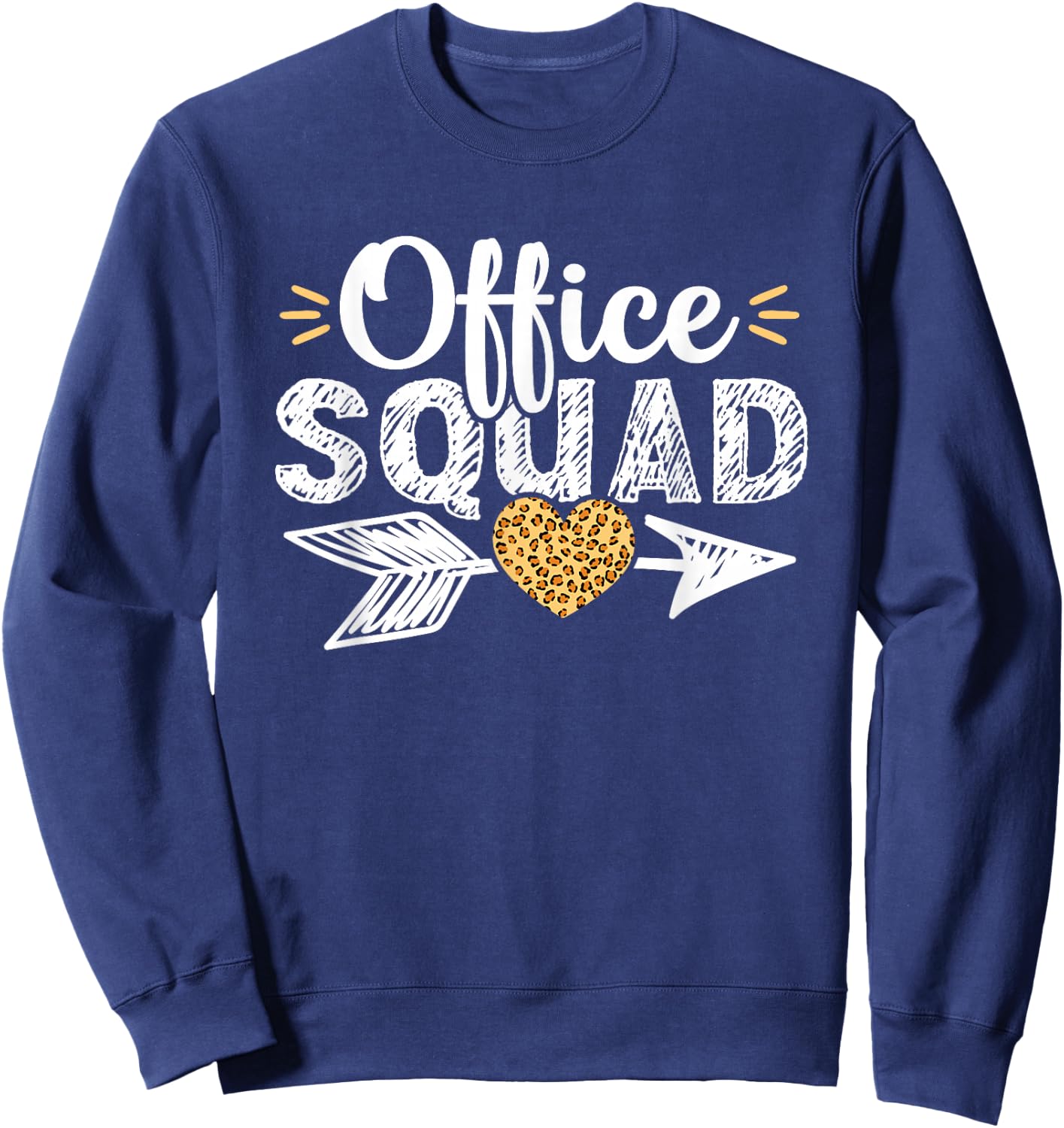 Leopard School Secretary Office Squad Clerk Appreciation Sweatshirt - Sweatshirt | Navy