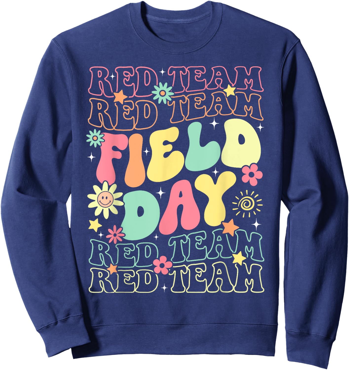 Field Day Red Team Color War Camp Team Game Competition Sweatshirt - Sweatshirt | Navy