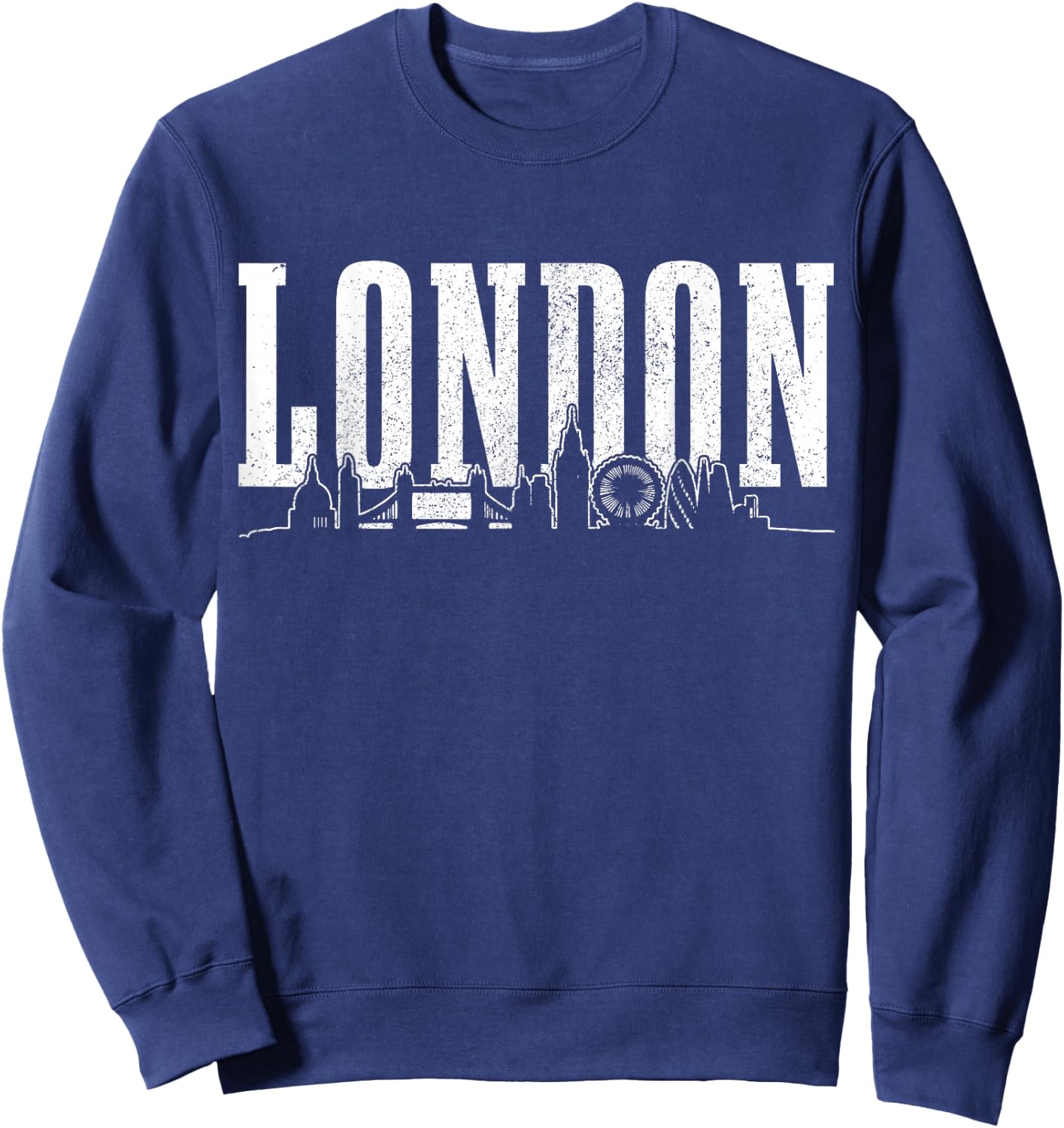 London Skyline UK Vintage England Souvenir Sweatshirt - Sweatshirt | Navy