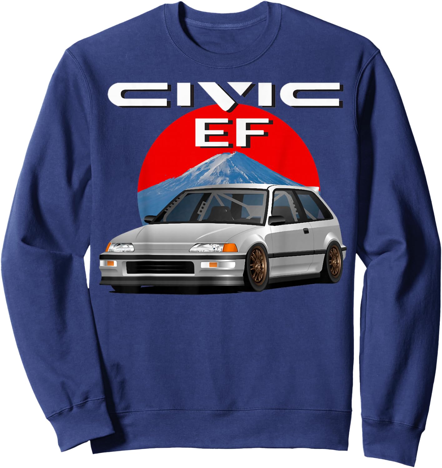 ef civic Japanese car , Small, Black Sweatshirt - Sweatshirt | Navy