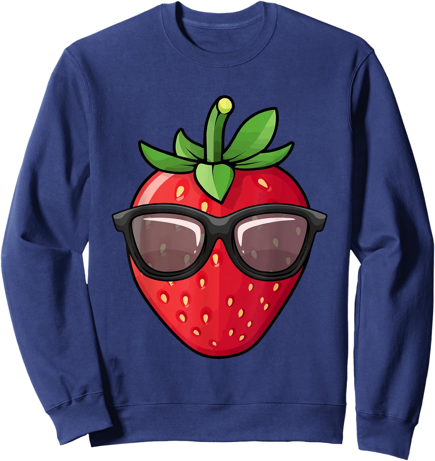 Cool Strawberry Design Women Kids Strawberry Lover Sweatshirt - Sweatshirt | Navy