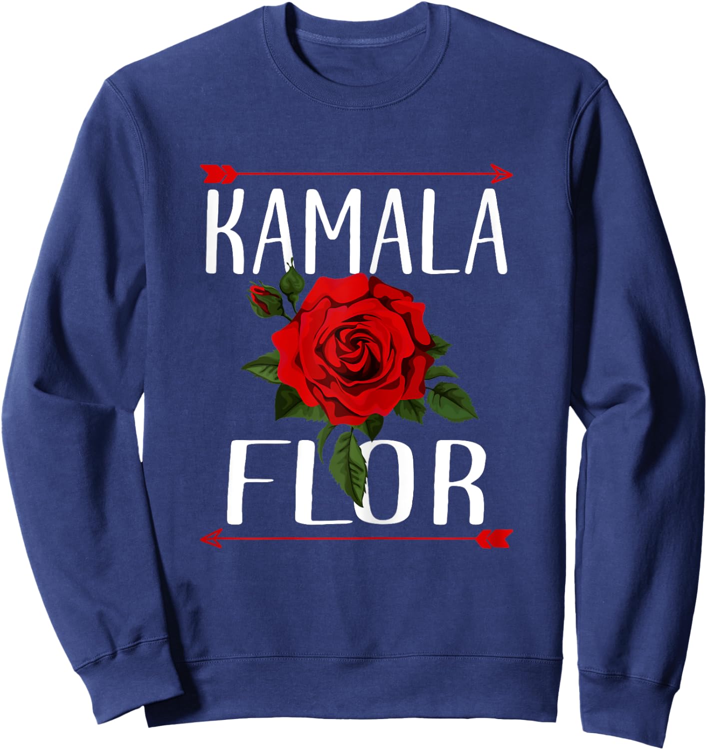 Kamala Flor Roses 2024 I'm With Her Sweatshirt - Sweatshirt | Navy