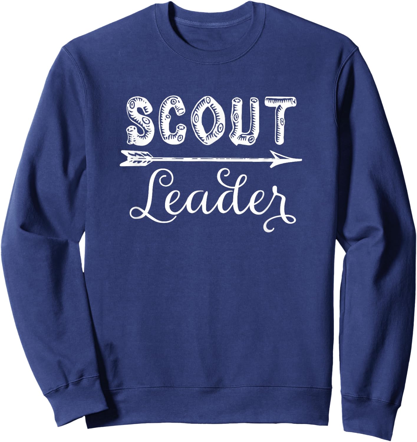 Scout Leader Wood Script Lettering Sweatshirt - Sweatshirt | Navy