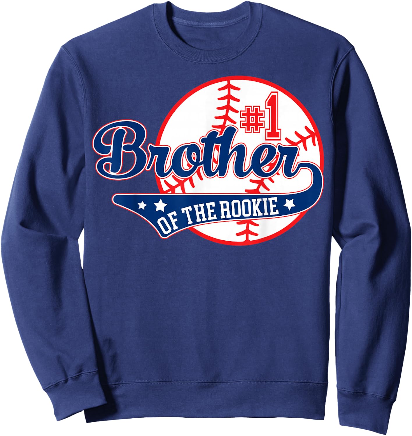 Brother of Rookie 1st Birthday Baseball Theme Matching Party Sweatshirt - Sweatshirt | Navy