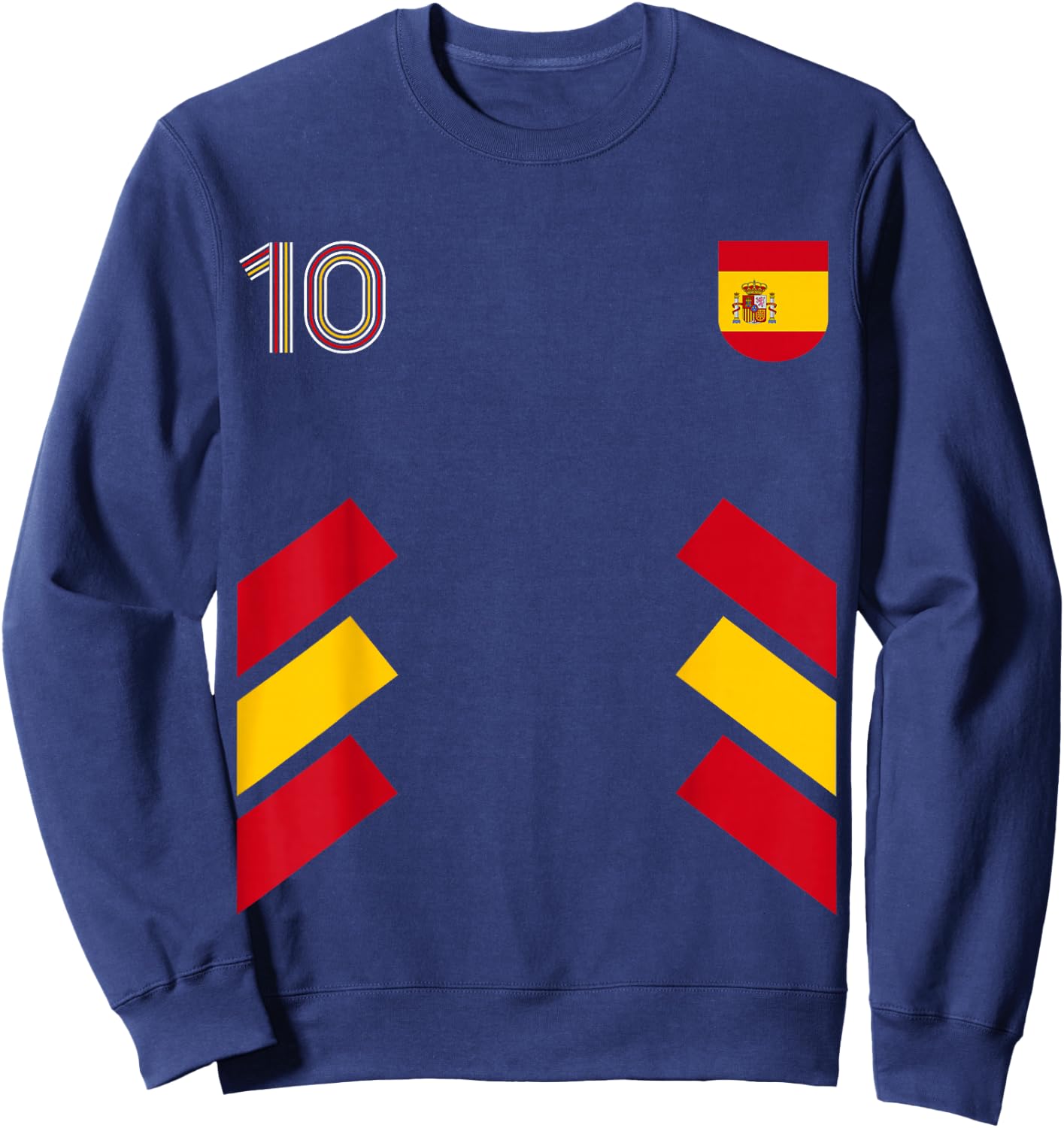 Retro10 Spain Football Spain Soccer Spain Flag Sweatshirt - Sweatshirt | Navy