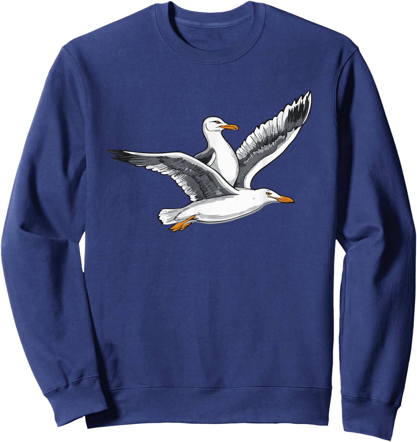Seagull Riding Seagull Meme Seagull Lovers Sweatshirt - Sweatshirt | Navy