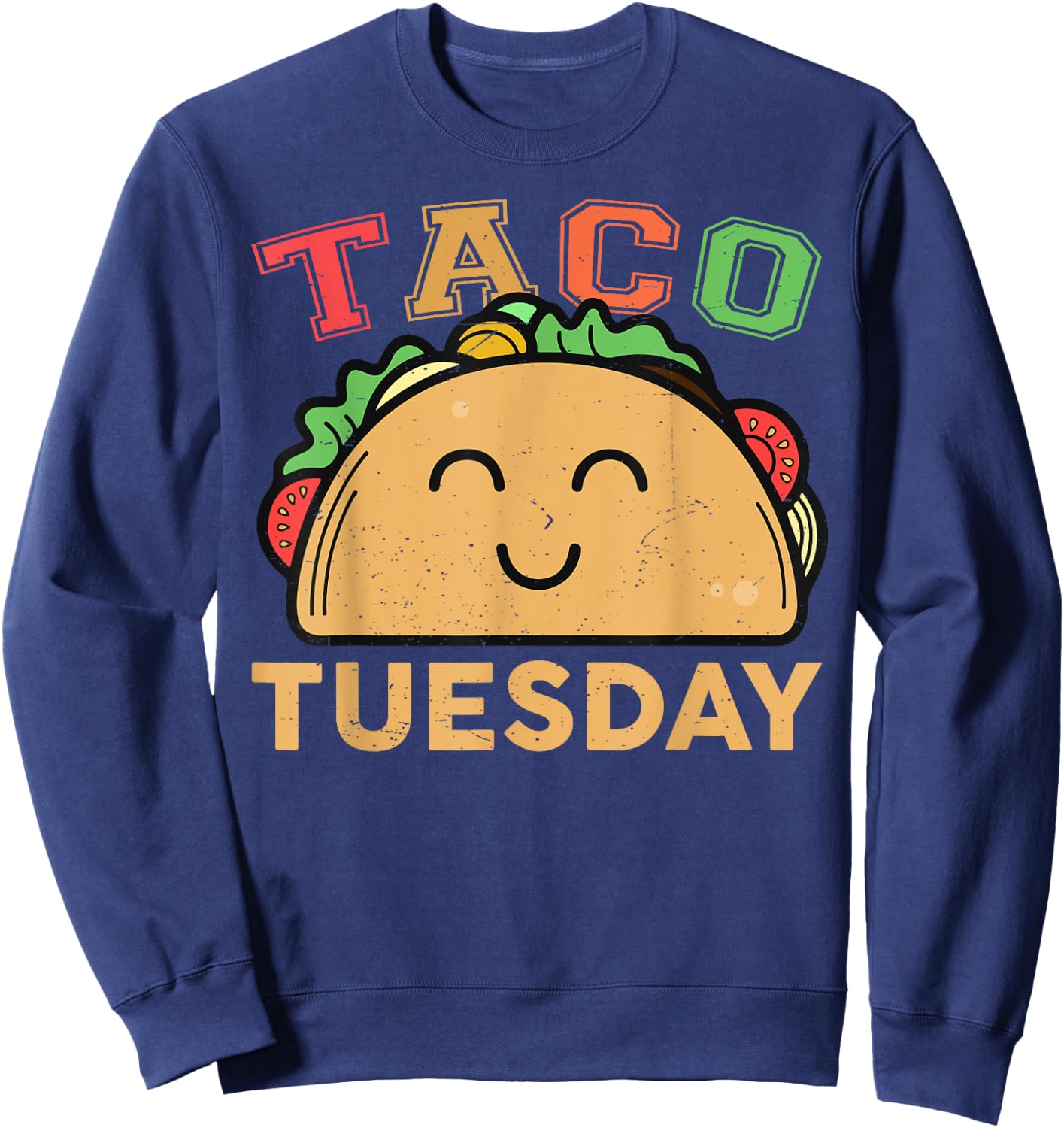 Taco-Shirt Kids Toddler Baby Taco Tuesday Women Men Funny Sweatshirt - Sweatshirt | Navy