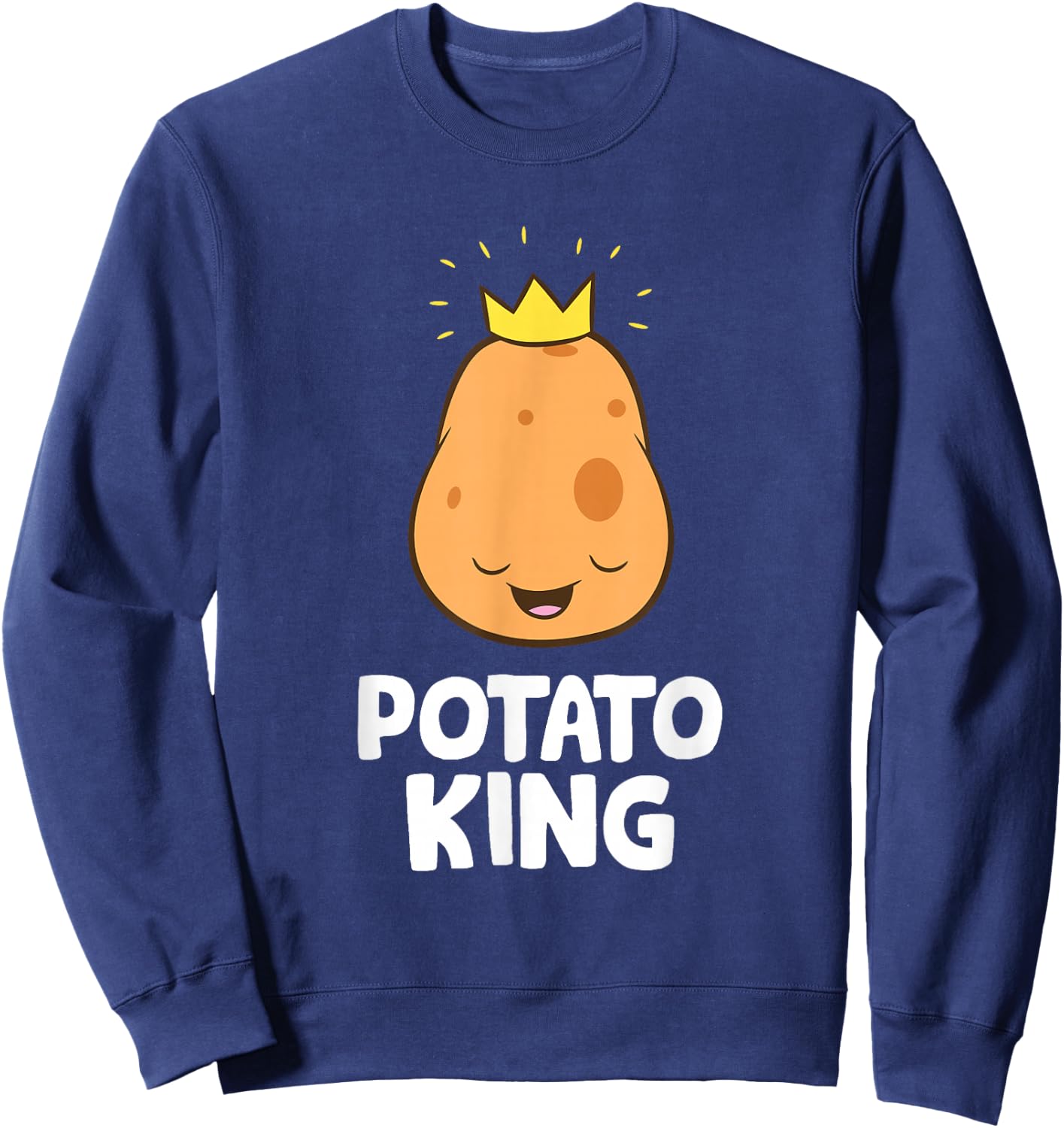 Funny Potato Lover Potato King Sweatshirt - Sweatshirt | Navy