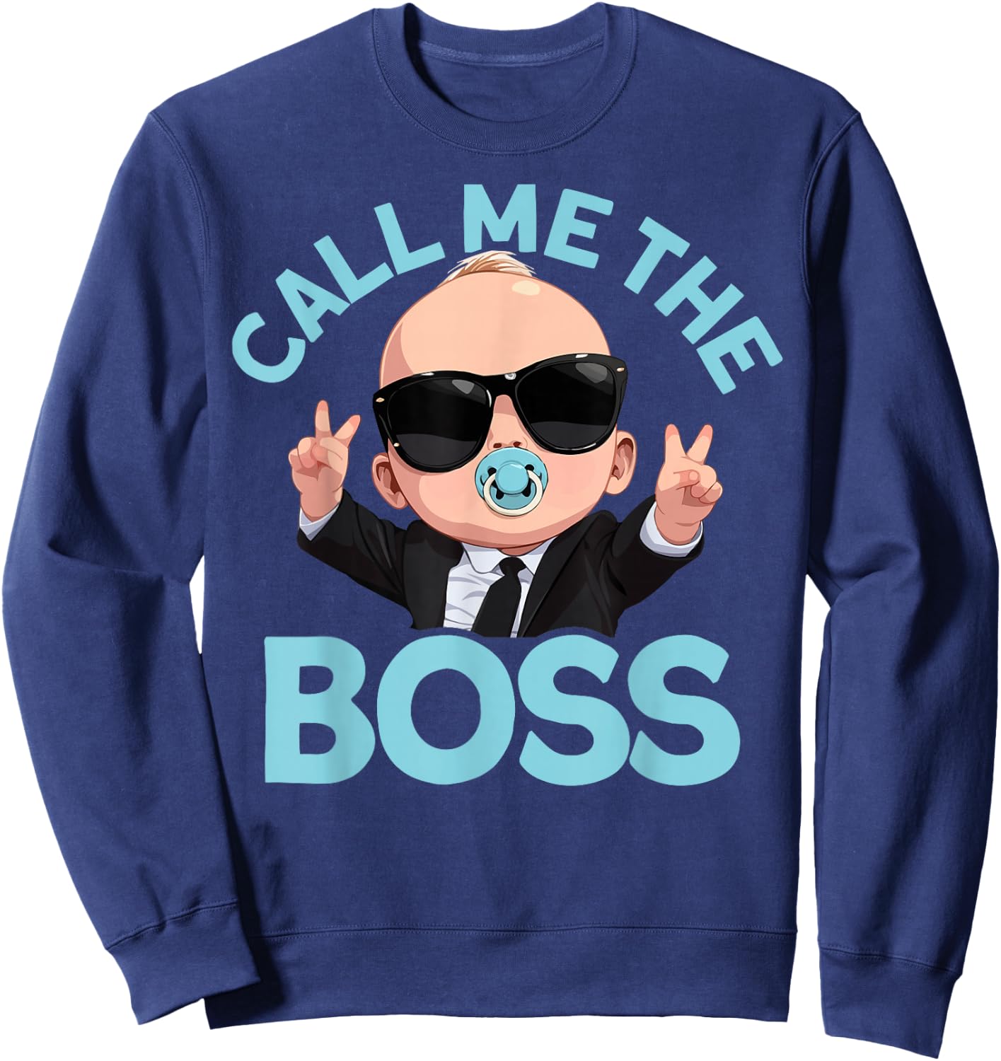Baby Boss "Call Me Boss" Like A Boss Kids Sweatshirt - Sweatshirt | Navy