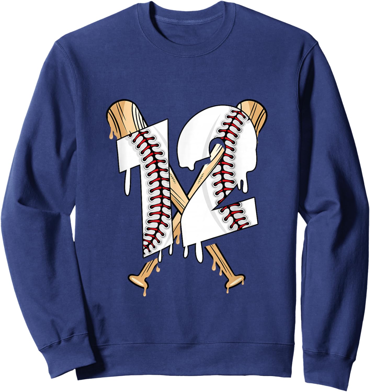 12th Birthday Baseball Sweatshirt - Sweatshirt | Navy