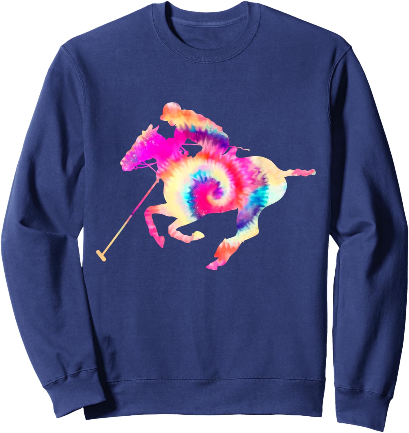 Polo Players Horseback Riding Horse Equestrian Sports Sweatshirt - Sweatshirt | Navy