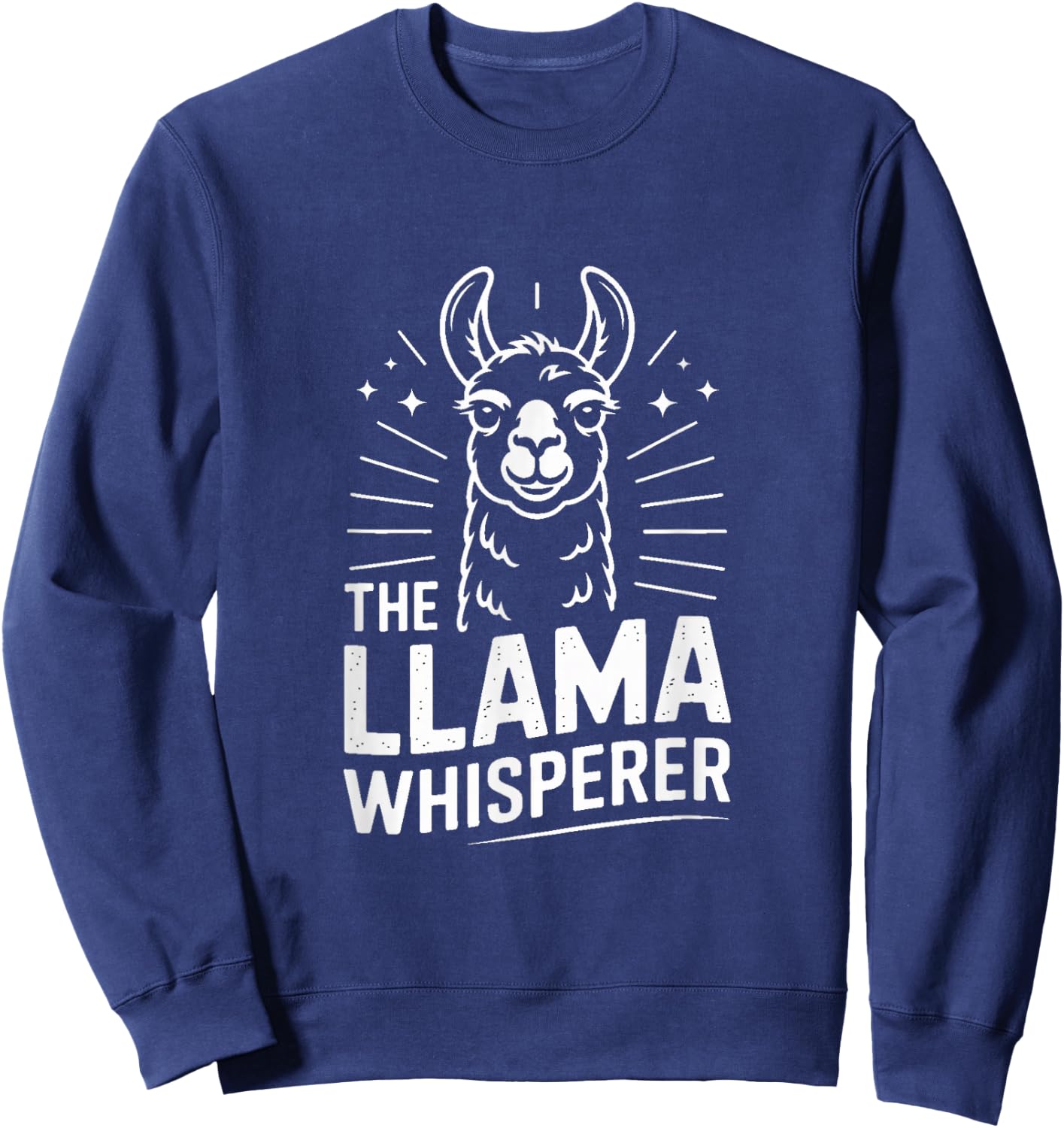 The Llama Whisperer Funny Llama Lover Humor Sweatshirt - Sweatshirt | Navy
