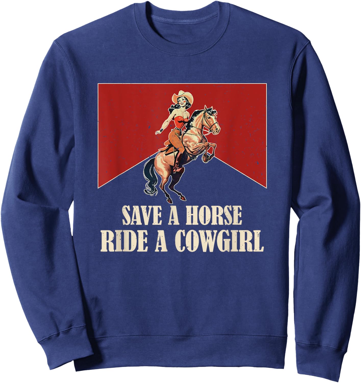 Lesbian Subtle WLW Ride A Cowgirl Queer Gay Pride Month Sweatshirt - Sweatshirt | Navy