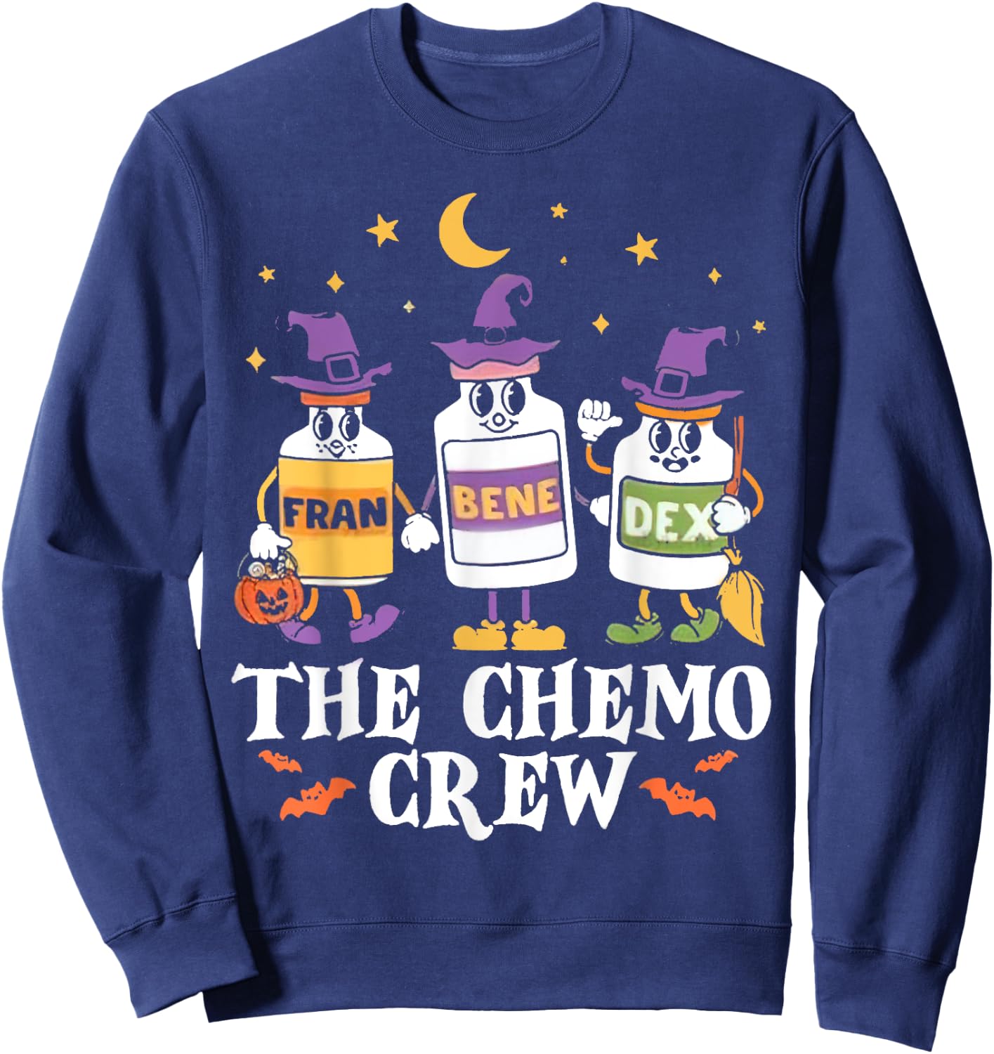 Oncology Nurse Halloween, Nurse Squad Chemo Spooky Nurse Icu Sweatshirt - Sweatshirt | Navy