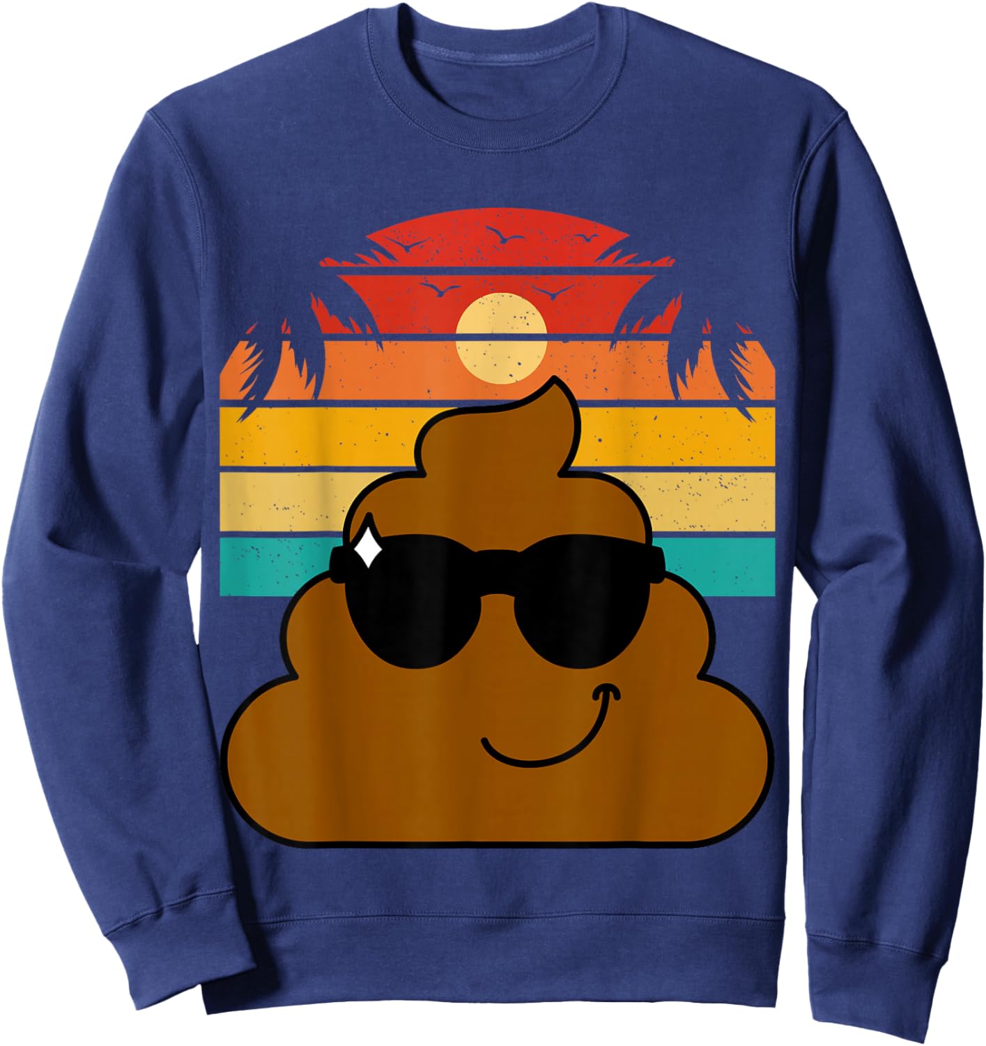 Poop Emoticon Party Favors Poo for Kids Sweatshirt - Sweatshirt | Navy