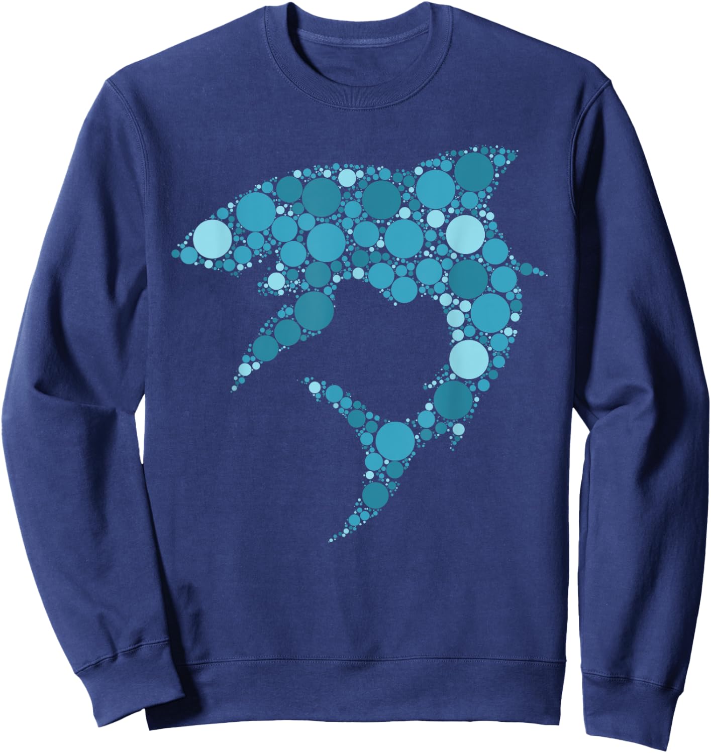 Blue Polka Dot Shark International Dot Day Sweatshirt - Sweatshirt | Navy