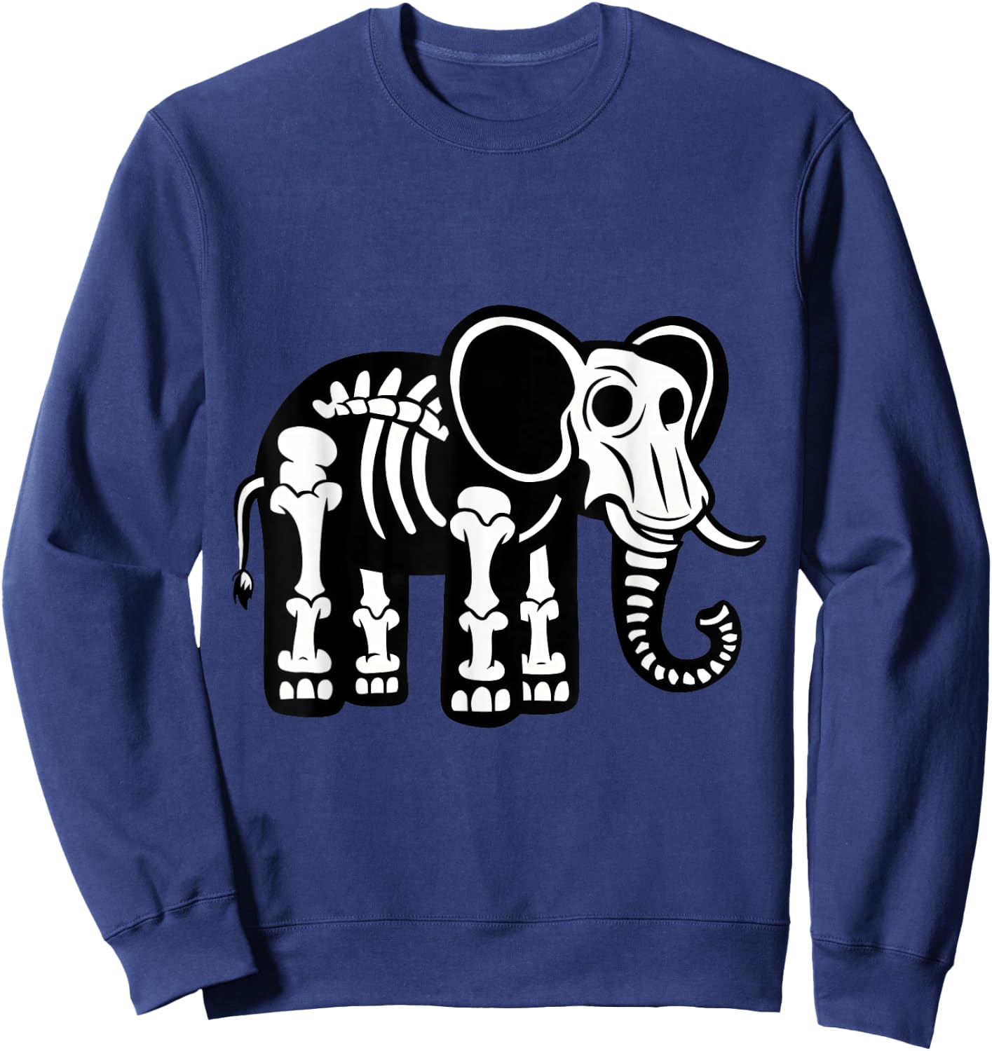 Cute Halloween Elephant Skeleton Animal Fossils Archeologist Sweatshirt - Sweatshirt | Navy