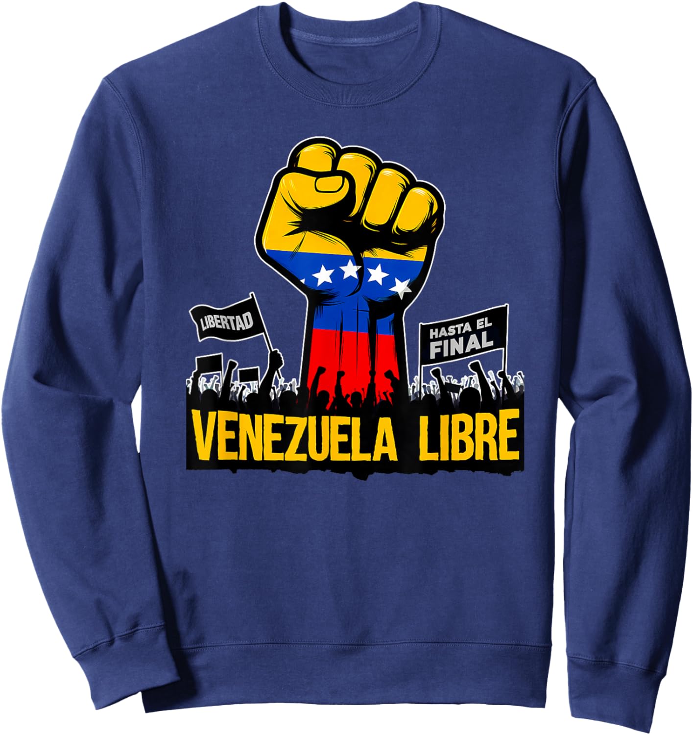 2025 Venezuela Libre Bandera de Venezuela Venezolano Sweatshirt - Sweatshirt | Navy