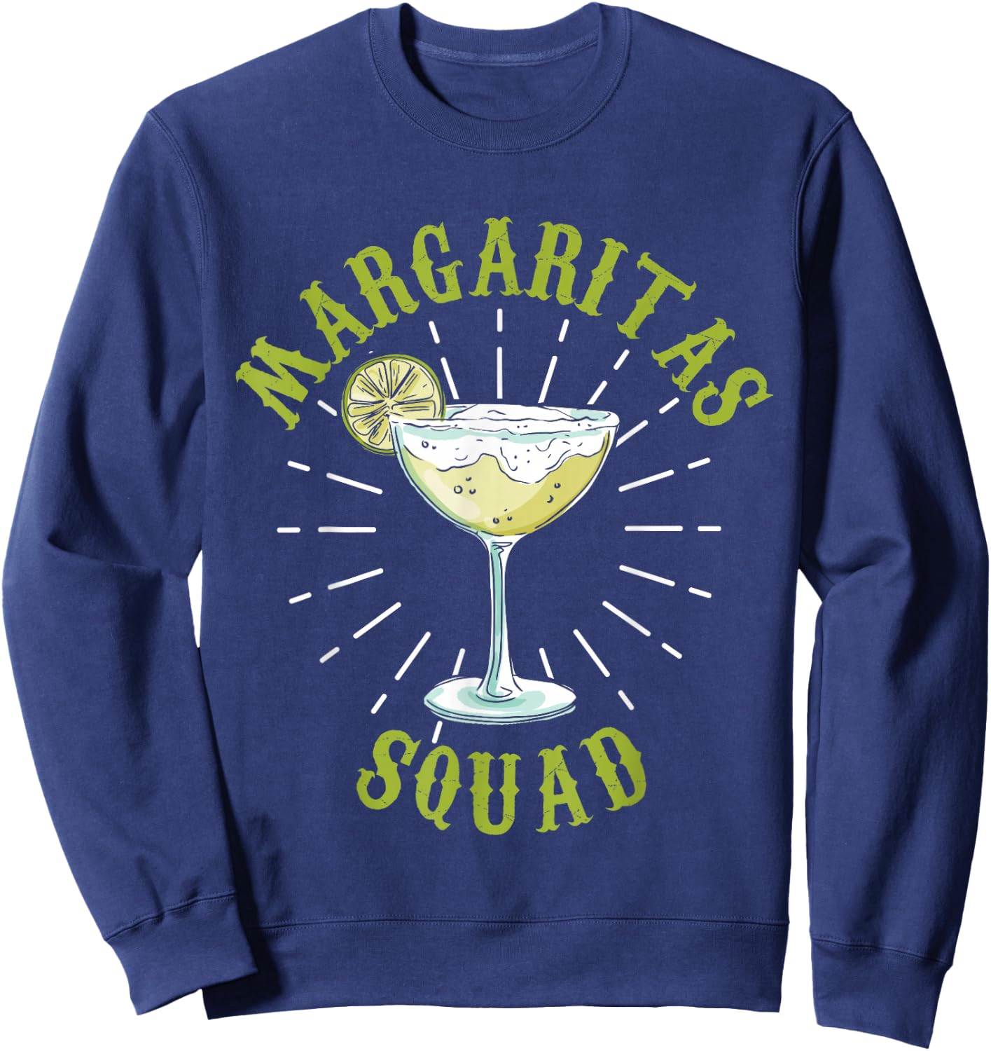 Margarita Squad Funny Cinco de Mayo Sweatshirt - Sweatshirt | Navy