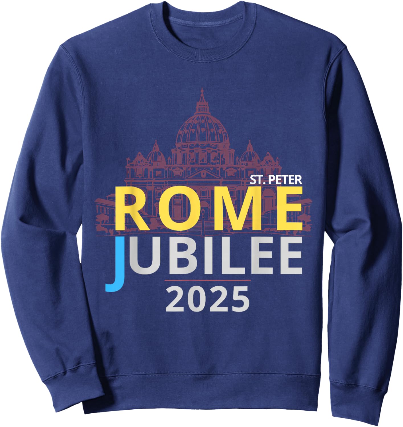 Rome Jubilee 2025 - St. Peter's Square Sweatshirt - Sweatshirt | Navy