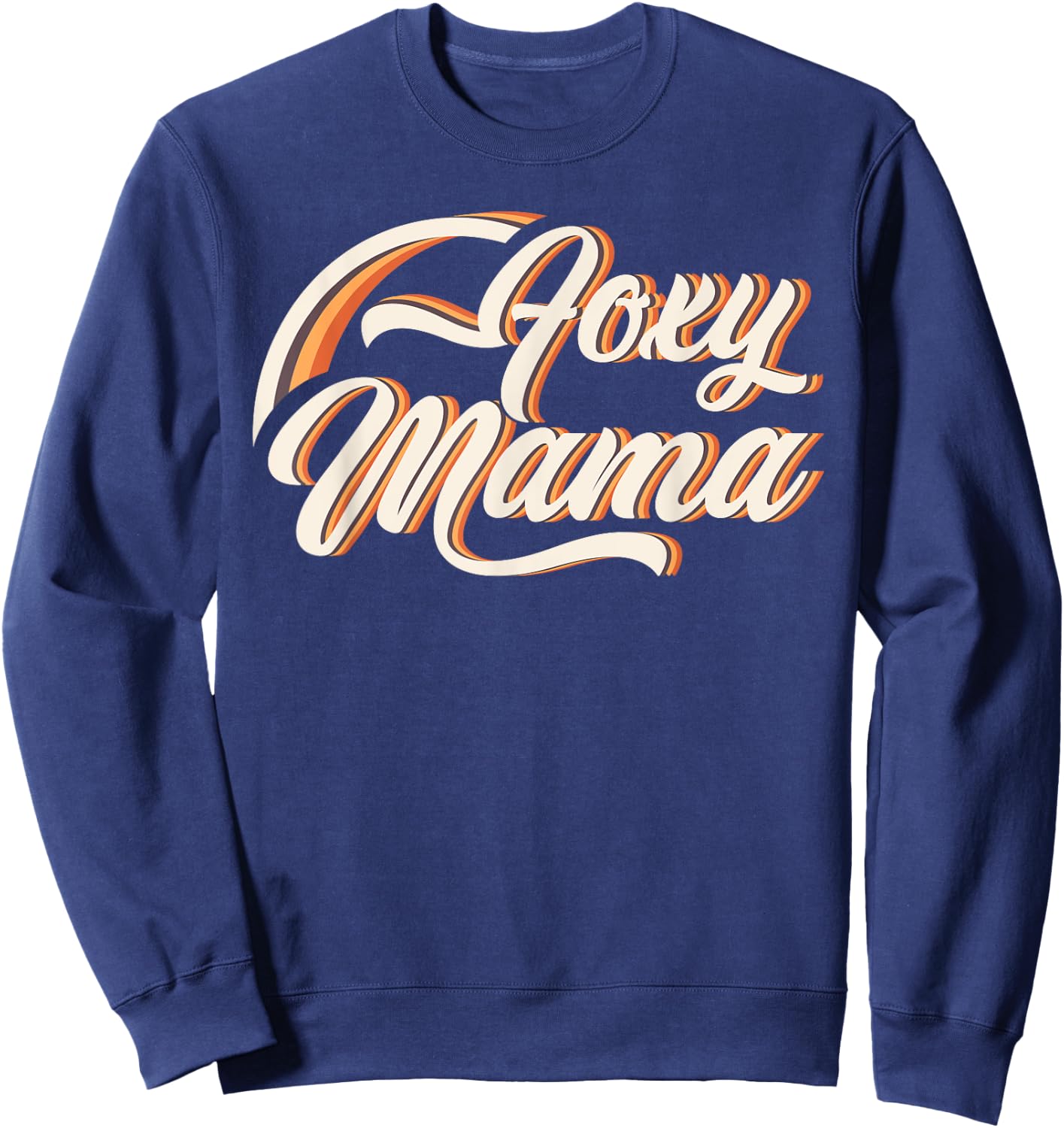Foxy Mama Roller Disco Outfit 70s Costume Sweatshirt - Sweatshirt | Navy
