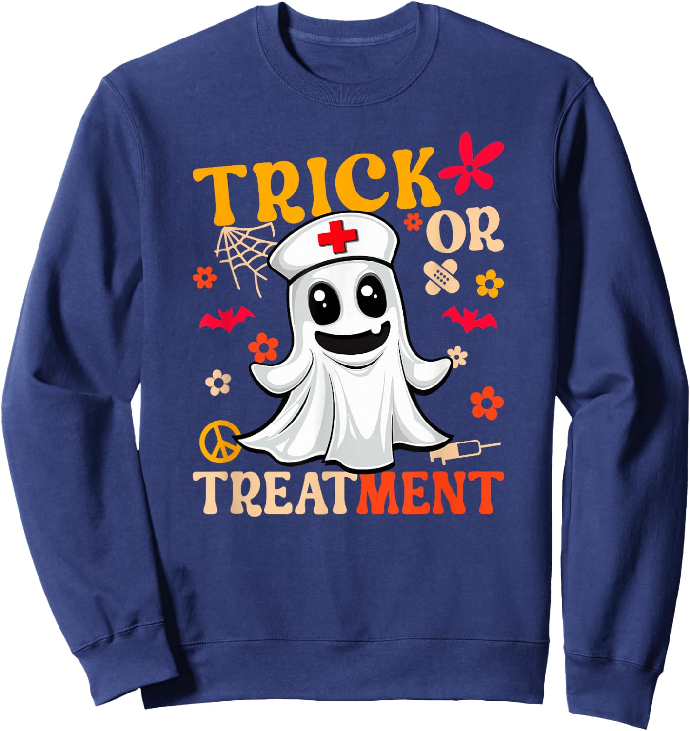 Trick or Treatment Nurse Sweatshirt - Sweatshirt | Navy