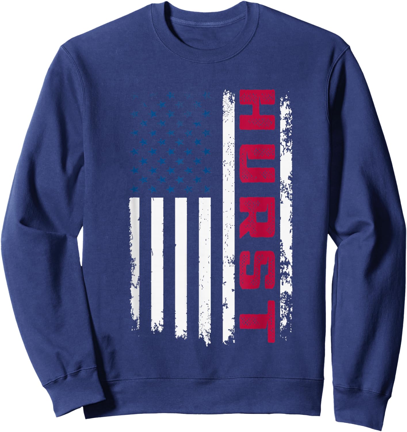 Hurst USA Flag Lover Patriotic American Hurst Sweatshirt - Sweatshirt | Navy
