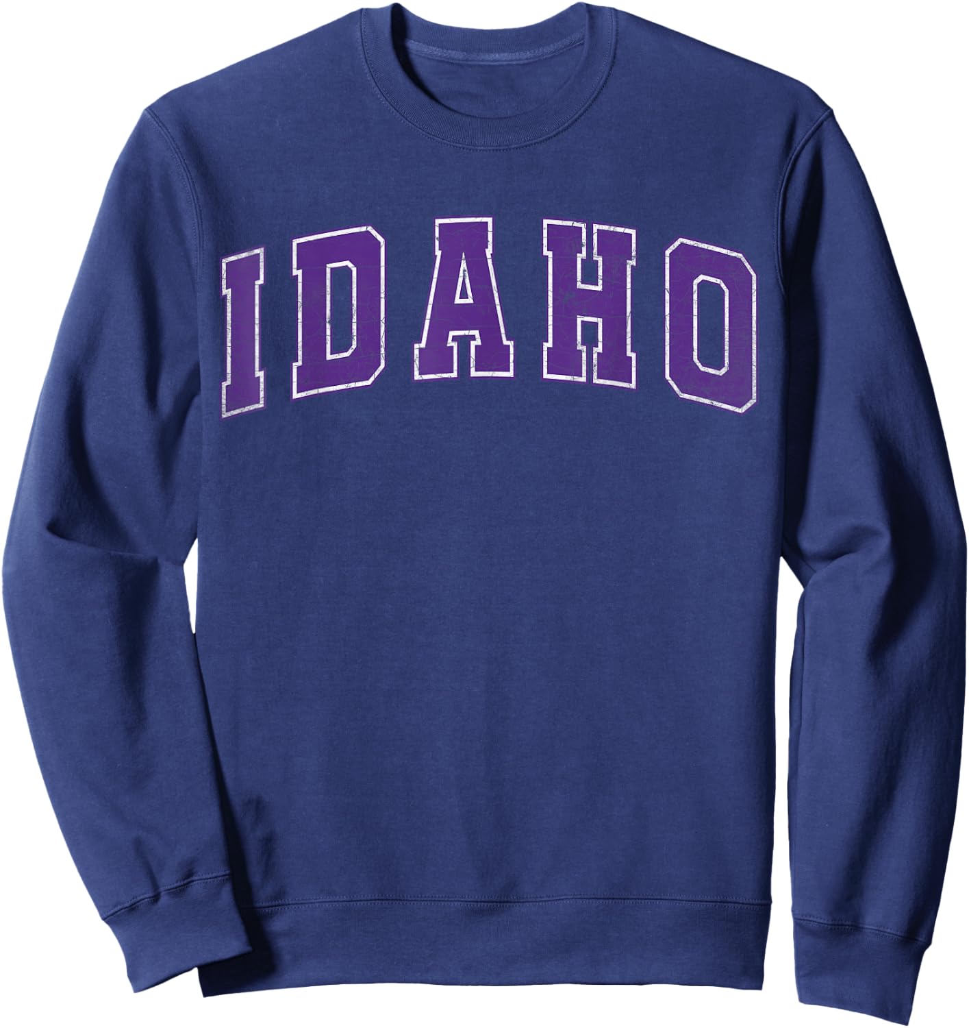 Idaho State Retro Purple Varsity Vintage Text Sweatshirt - Sweatshirt | Navy