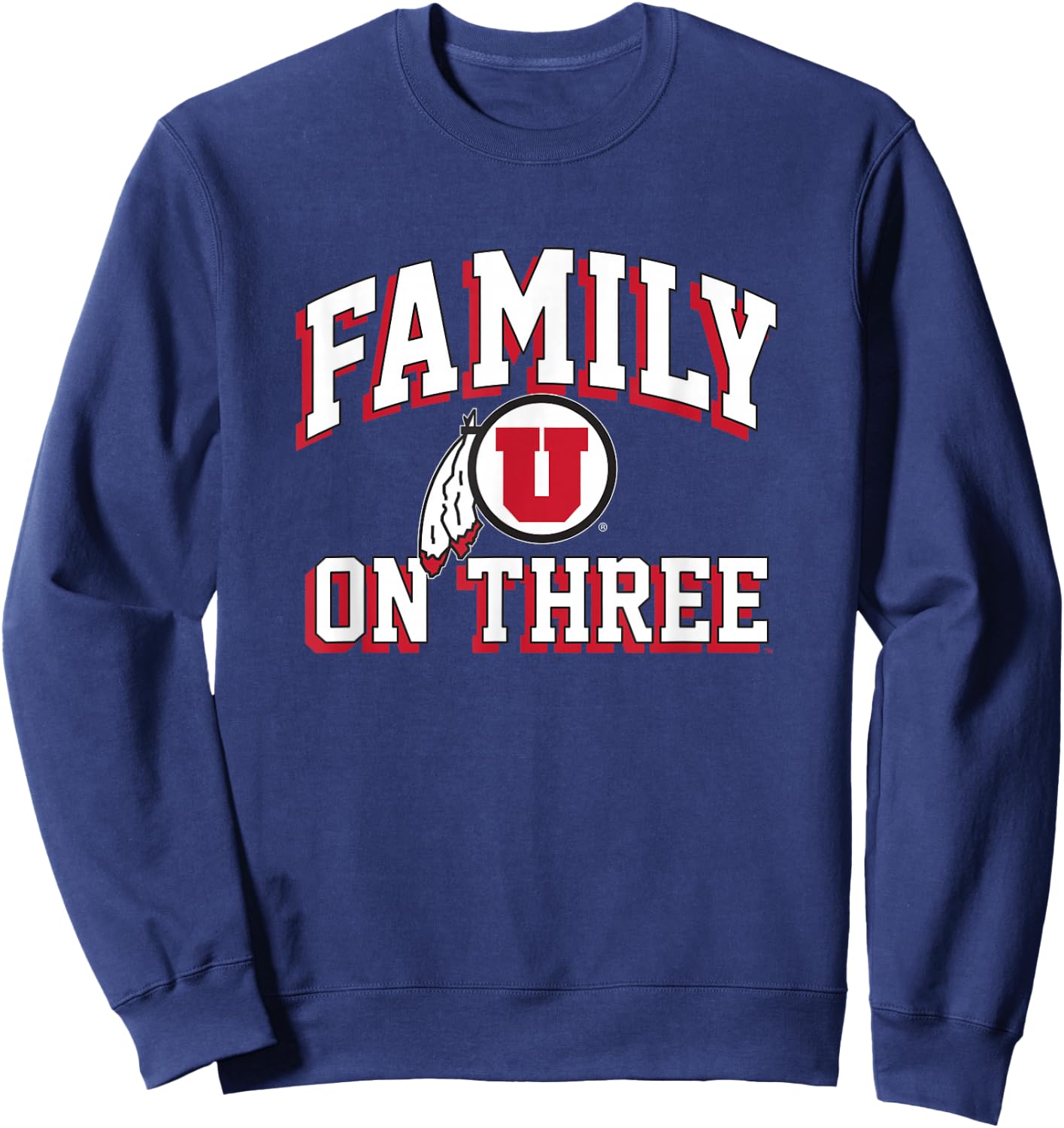 University of Utah Utes Family on Three Sweatshirt - Sweatshirt | Navy