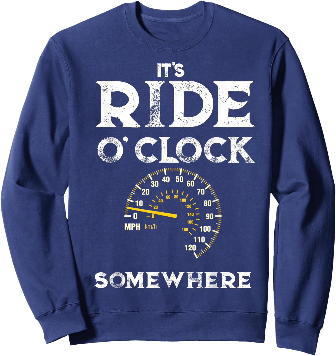 Biker Its Ride O Clock Somewhere Funny Motorcycle Sweatshirt - Sweatshirt | Navy