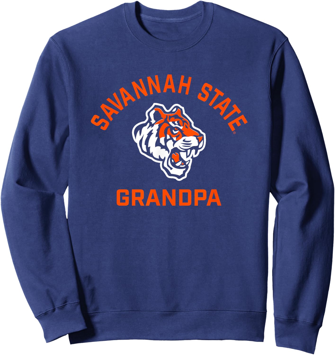 Savannah State University SSU Tigers Arched Grandpa Sweatshirt - Sweatshirt | Navy