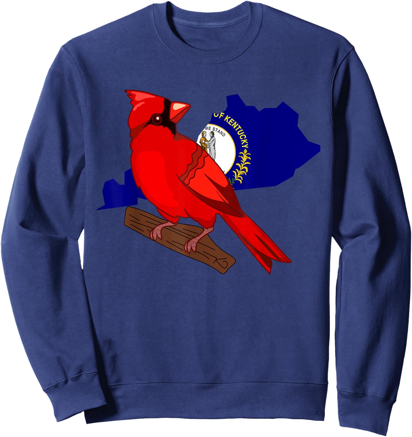 Kentucky Cardinal Bird State Symbols Pride Sweatshirt - Sweatshirt | Navy