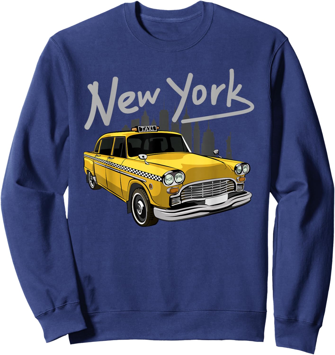 NYC New York Yellow Cab Taxi Gift Souvenir Men Women Small Sweatshirt - Sweatshirt | Navy