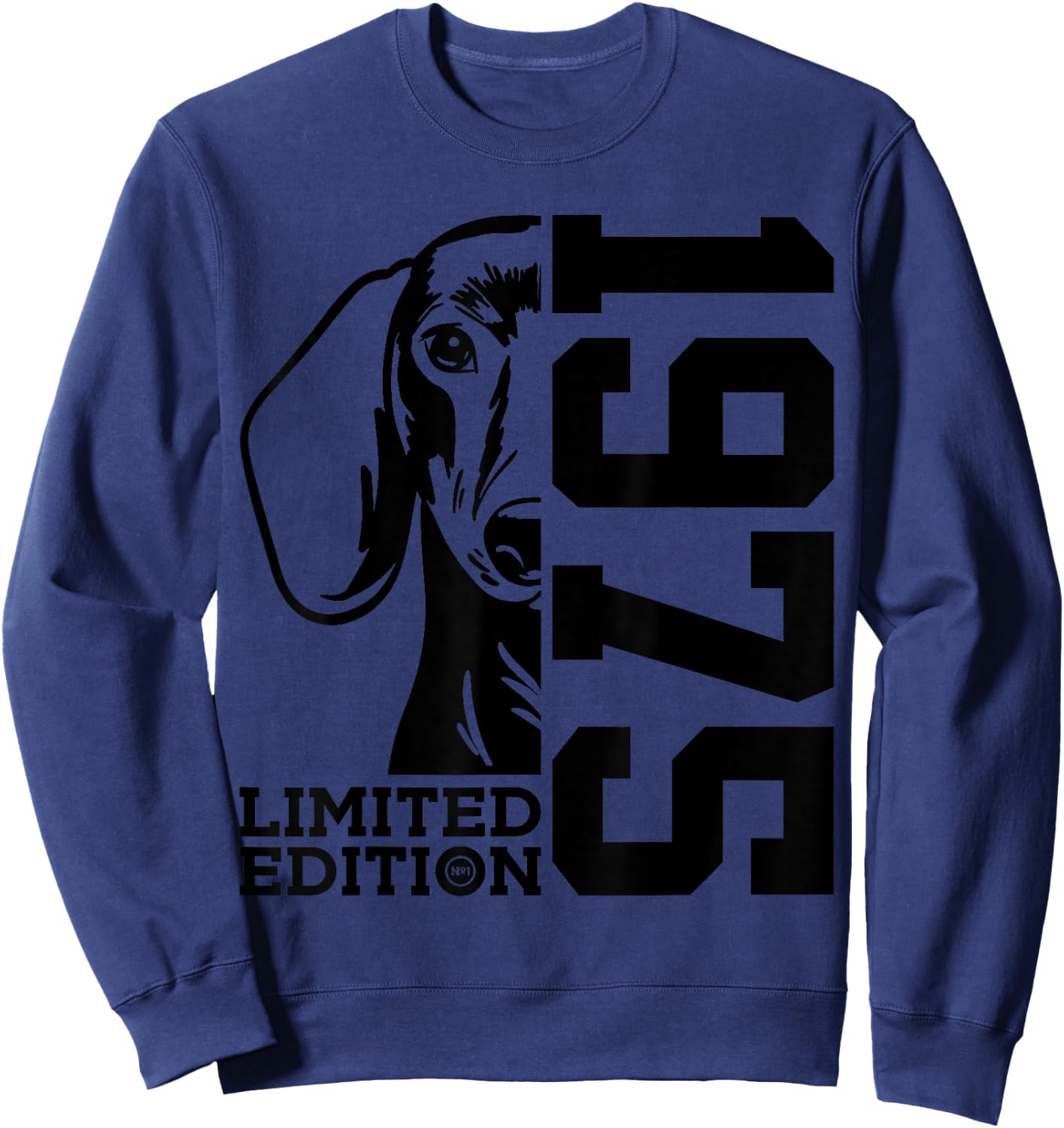 51st Birthday Dachshund Limited Edition 1975 Sweatshirt - Sweatshirt | Navy
