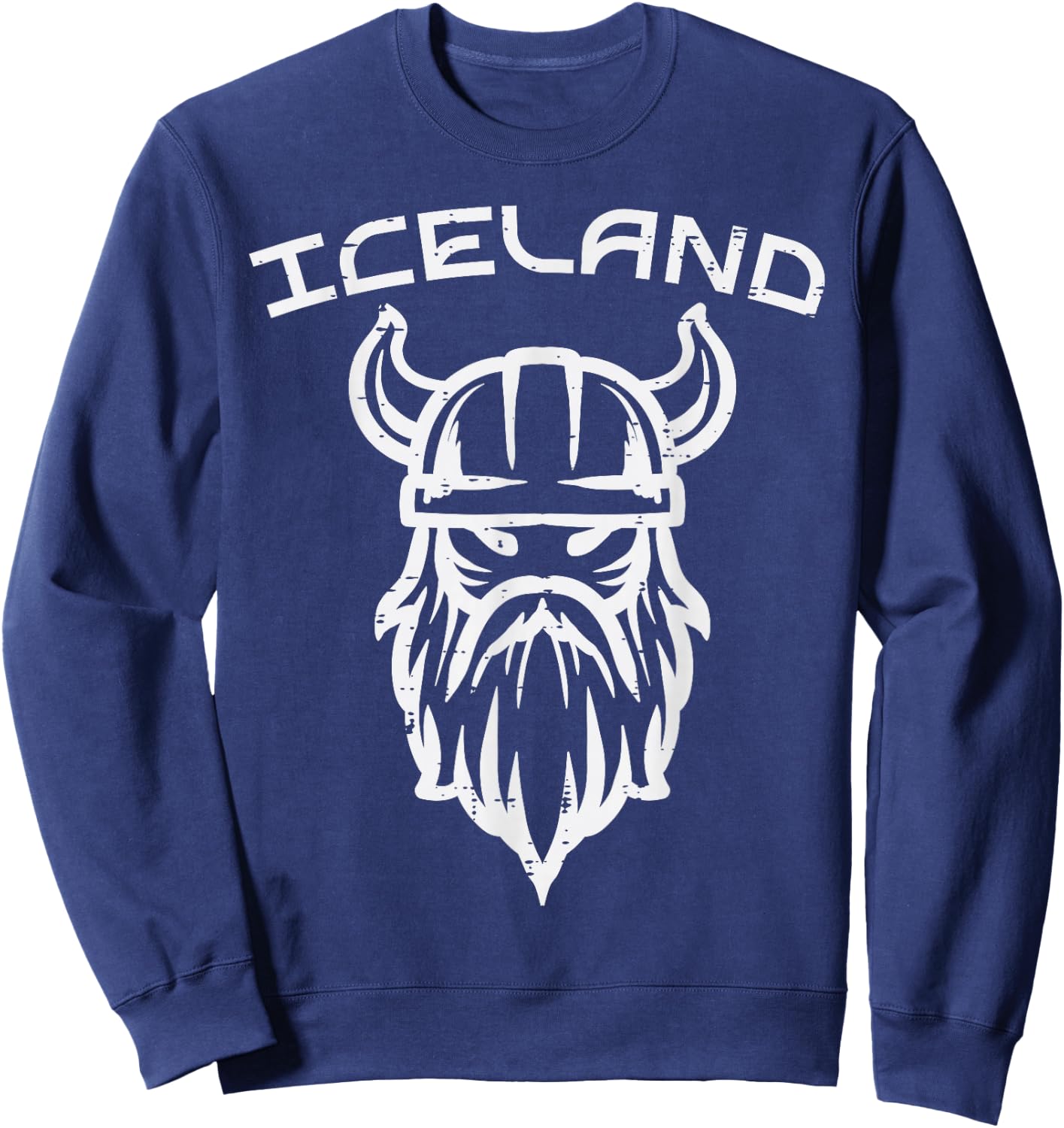 Viking Head Iceland Norse Mythology Icelandic Men Kids Women Sweatshirt - Sweatshirt | Navy