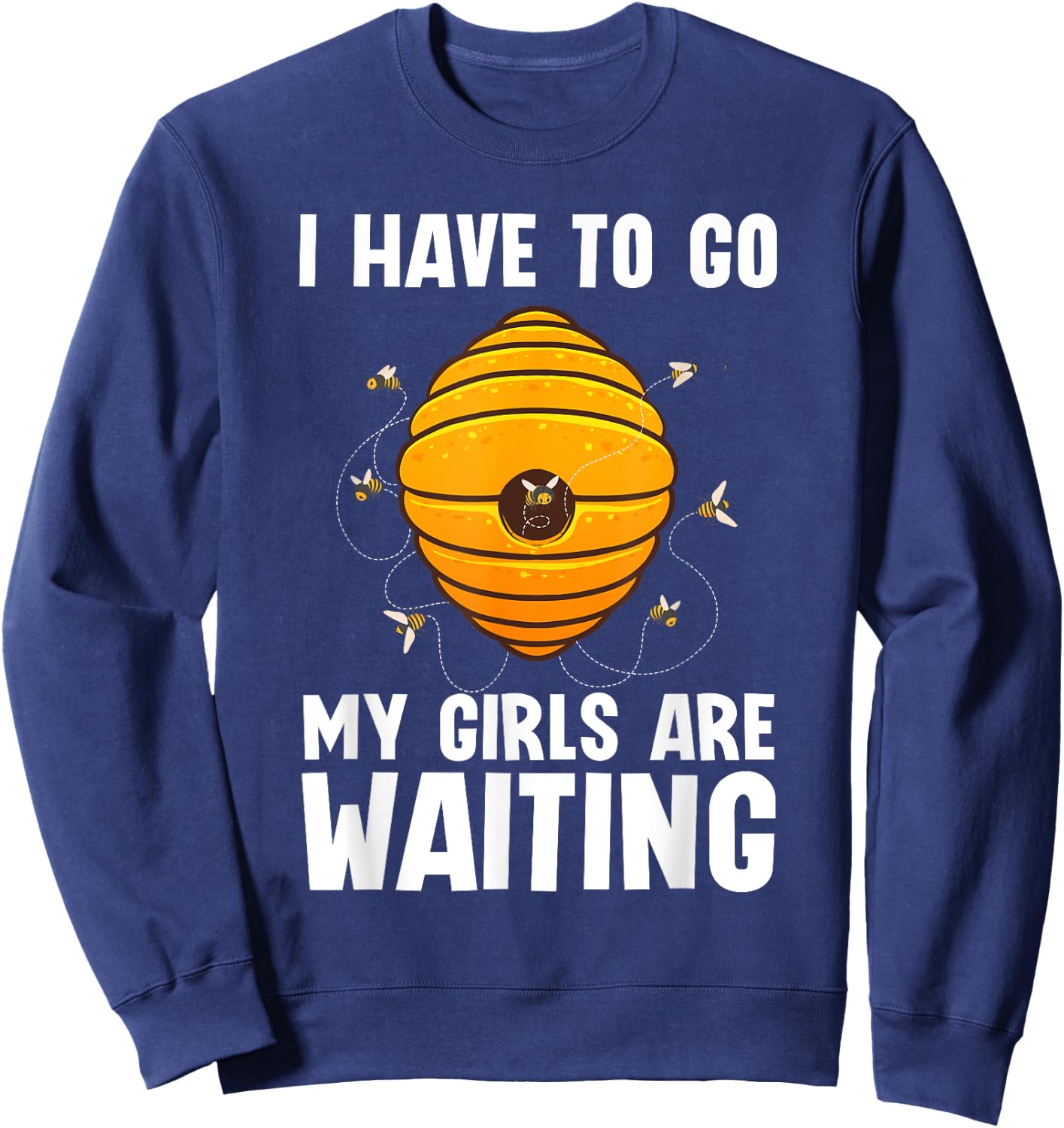 Funny Beekeeper Art Girls Bee Beekeeping Beekeeper Sweatshirt - Sweatshirt | Navy