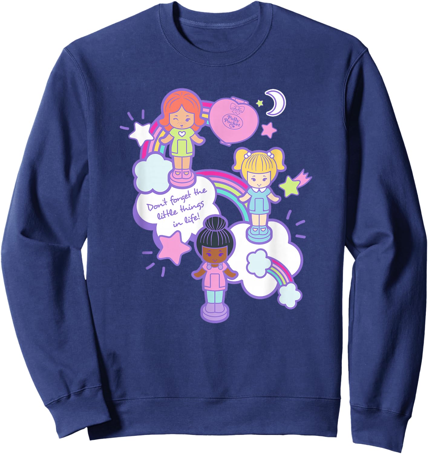 Polly Pocket - Don't Forget The Little Things in Life Sweatshirt - Sweatshirt | Navy