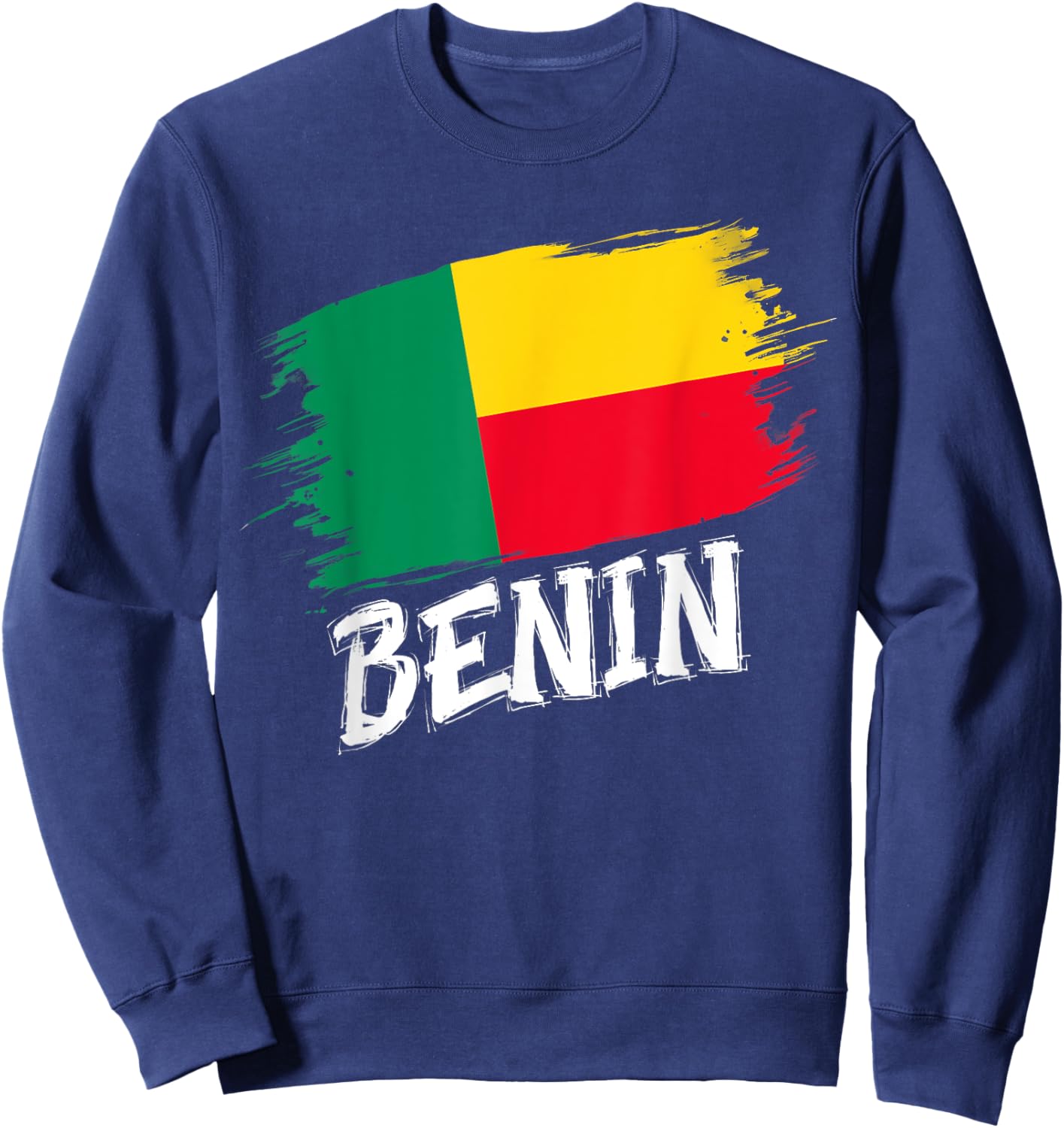 Patriotic Retro Beninese Flag Benin Sweatshirt - Sweatshirt | Navy