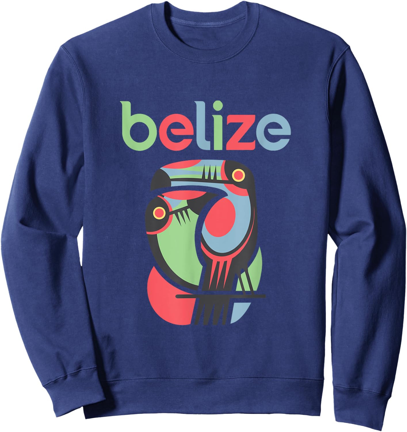 Tropical Summer Toucan Bird Colorful Belize Souvenir Men Women Kids Sweatshirt - Sweatshirt | Navy