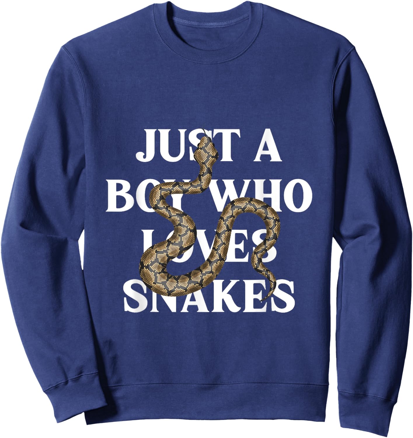 Boy Who Loves Snakes Reptile Reptiles Animal Pet Gift Sweatshirt - Sweatshirt | Navy