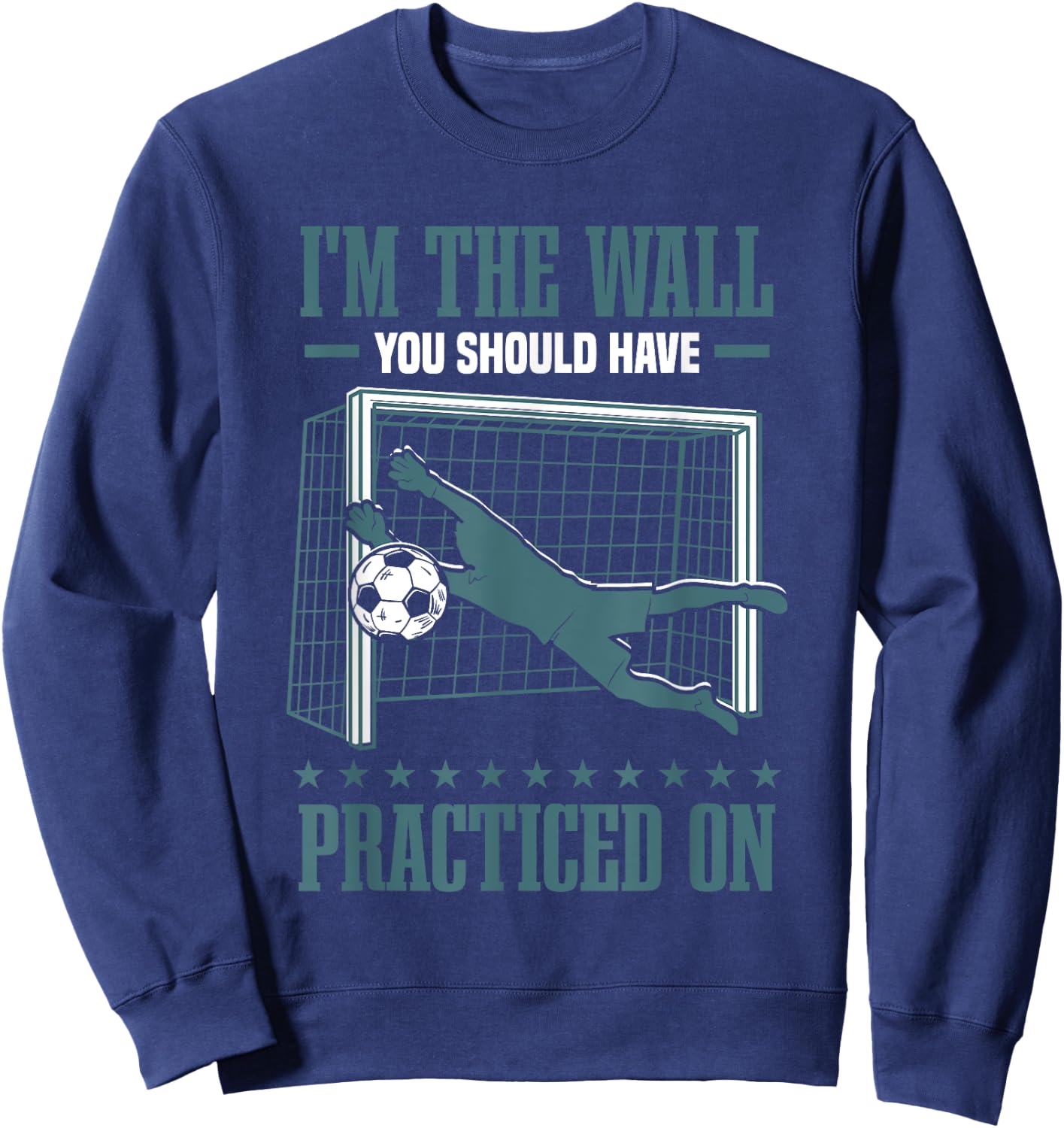 Gloves Goal Soccer Goalie Goalkeeper Sweatshirt - Sweatshirt | Navy