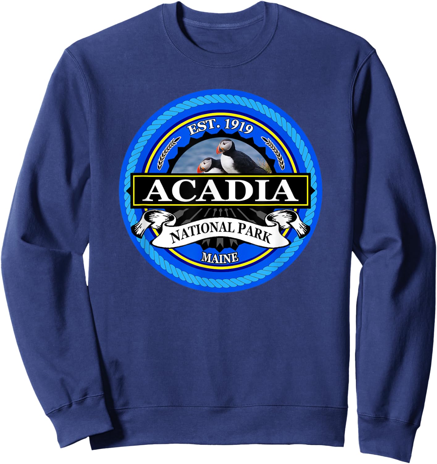 Acadia National Parks Puffins Sweatshirt - Sweatshirt | Navy